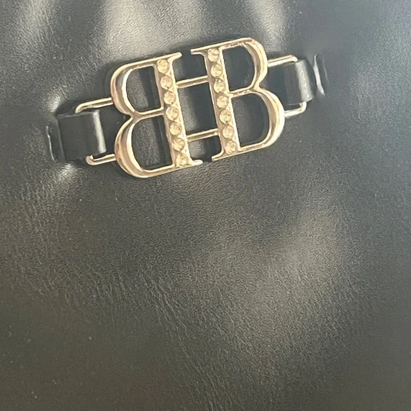 NWT Bebe Black Heeled Boots with Logo Detail. Unique with covered heel. Size 8. - Picture 8 of 12